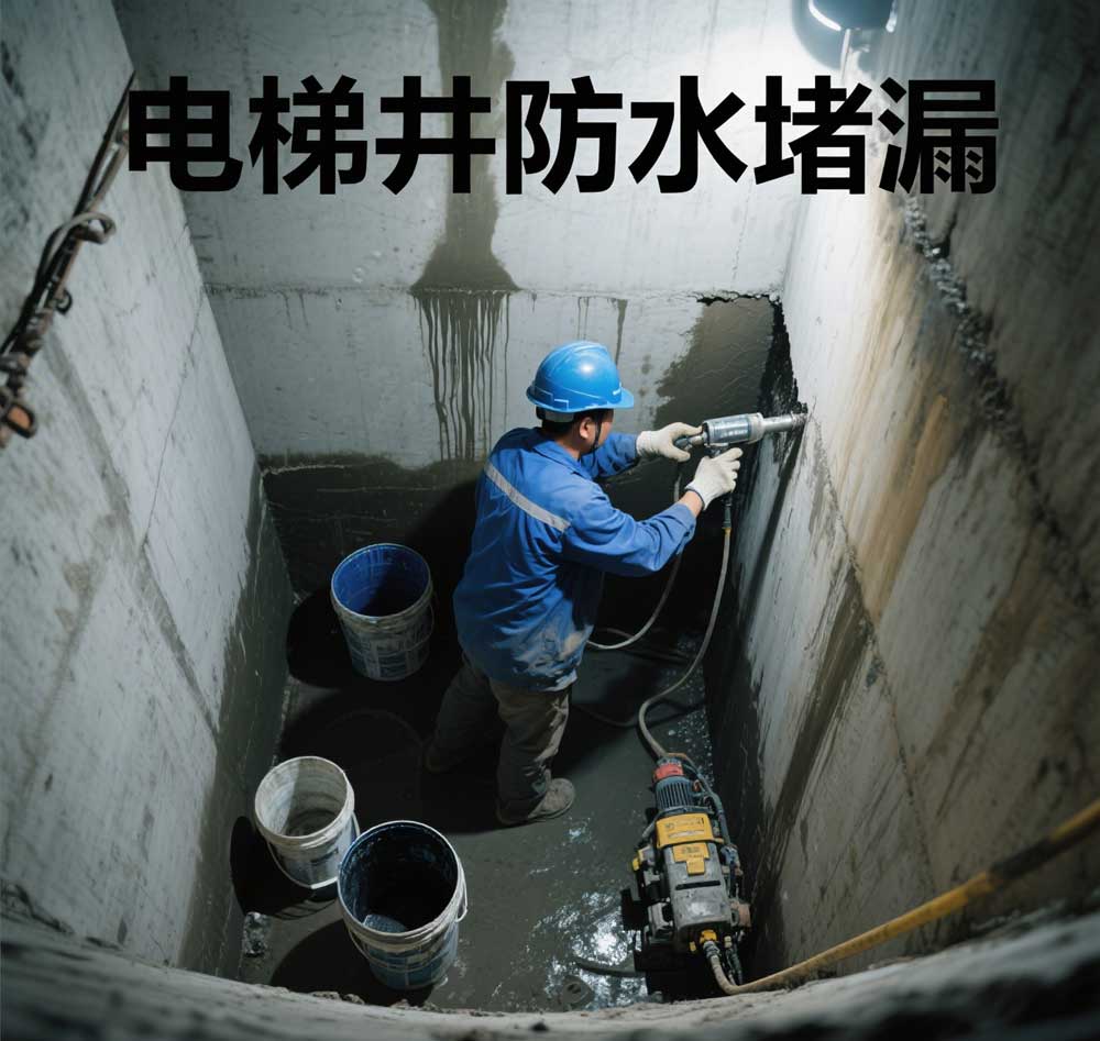 电梯井防水堵漏，宁波专业电梯井漏水维修公司